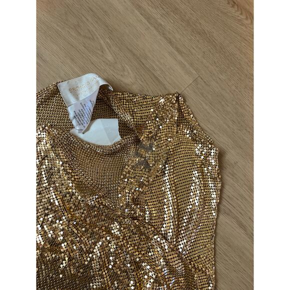 Bronx and Banco Xenia One Shoulder Dress in Gold XS - Picture 6 of 11